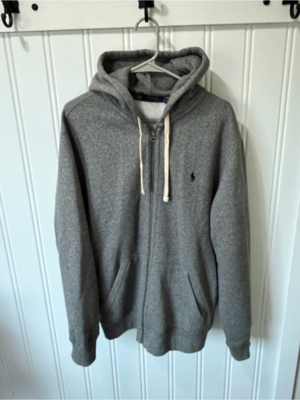 Polo Ralph Lauren Men’s Full-Zip Fleece Hoodie - Heather Gray - Size XL